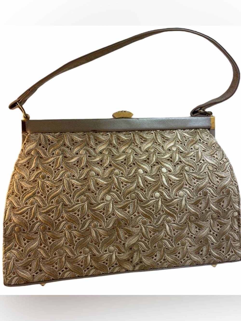 Vintage c1940s - 1950s Purse 👛 cream color Jackie Oh purse handbag